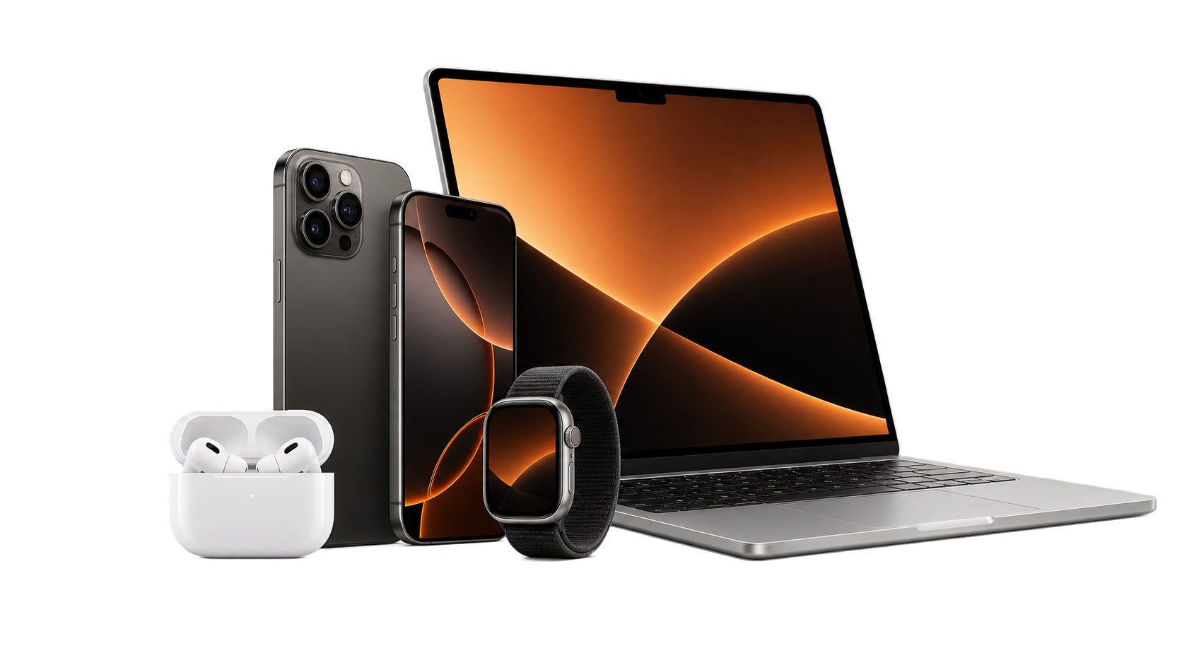 MacBook, iPhone, AirPods и Apple Watch